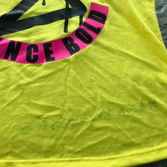 Authentic Zumba Dance Bold Halter Top - Yellow , Large, New! - Picture 4 of 8